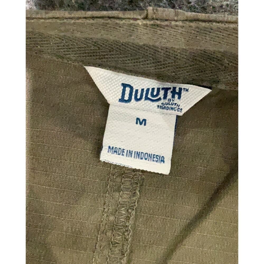 Duluth Trading Olive Utility Overall Dress Jumper Button Front Pockets Women’s M - Picture 8 of 10